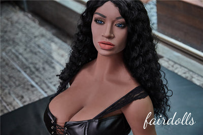 5'2" (158cm) G-Cup Black Sex Dolls - Nuru (Irontech Doll)
