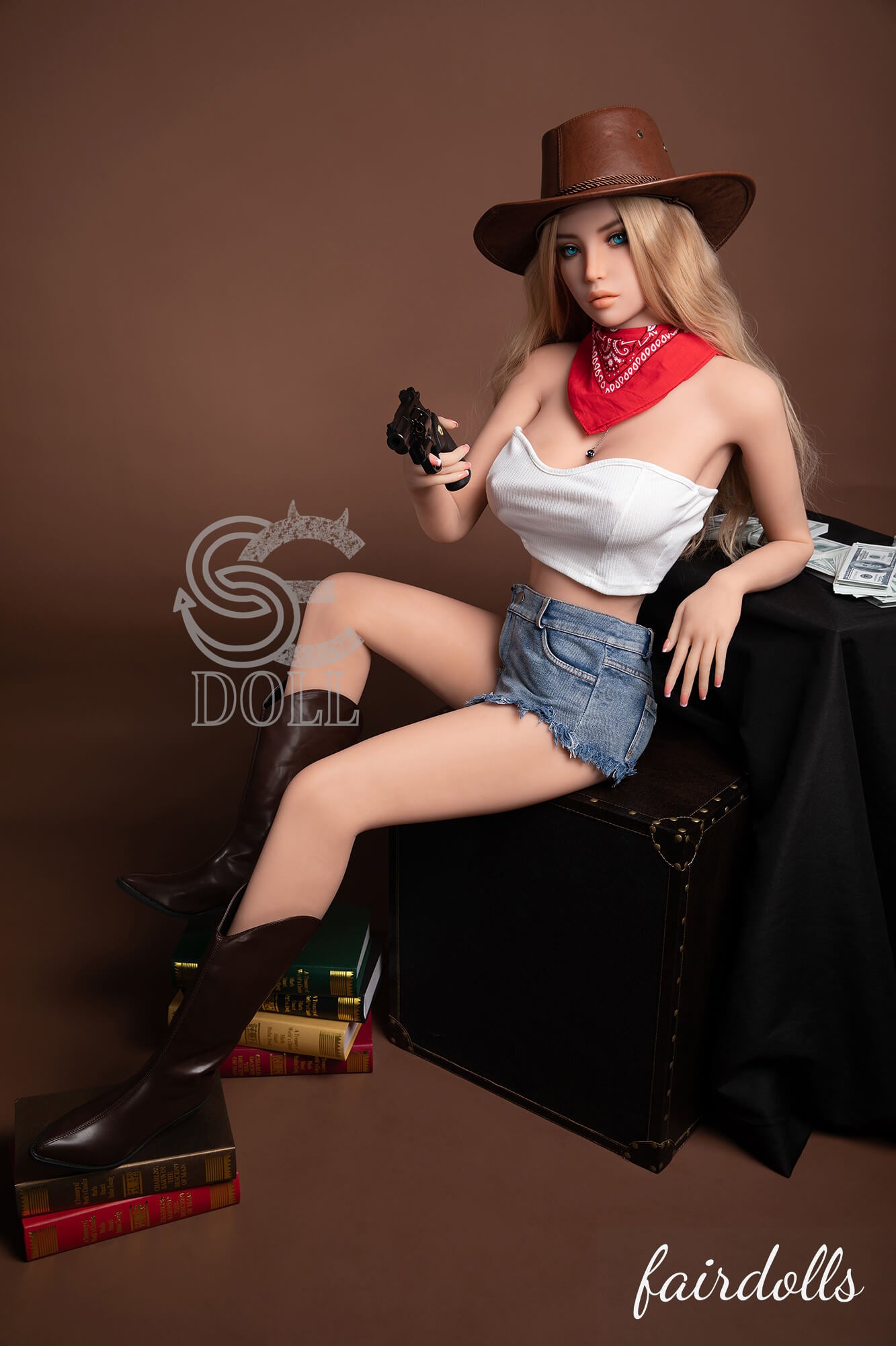 5'2" (158cm) D-Cup Sexy Cowgirl Sex Doll - Caroline (SE Doll)