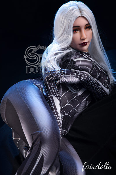 5'4" (163cm) E-Cup Dark Female Spider-Man Sex Doll - Kitty (SE Doll)