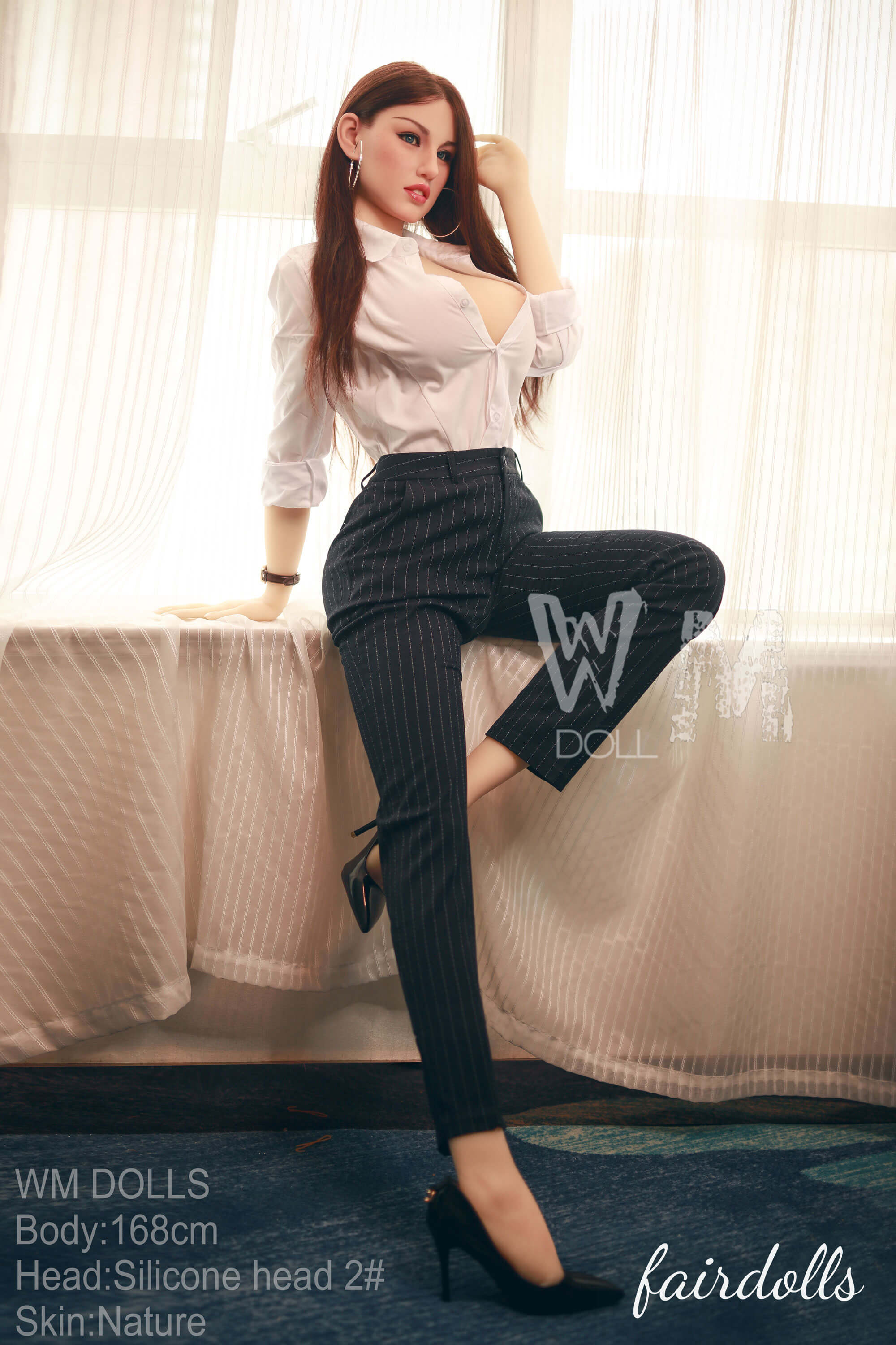 5'6" (168cm) E-Cup Silicone Head Sex Doll With TPE Body - Amiah (WM Doll)