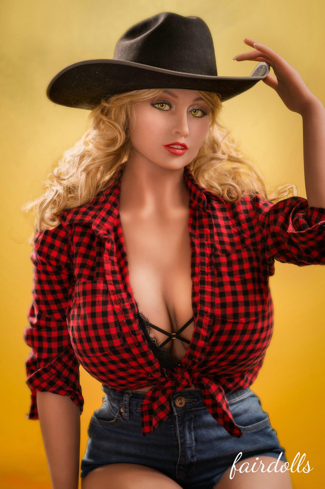 5'7" (171cm) I-Cup BBW Western Cowboy Girl - Leia (YL Doll)